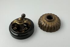 Messing korrespondance afbryder (sort) stor model