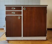 Original 60'er køkken med terrazzoplade