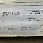 225 stk samlet parti hvide  indfatninger 21x68x2250 mm