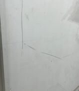 Terrassedør med karm hh. fra 22 / med ridse i glasset