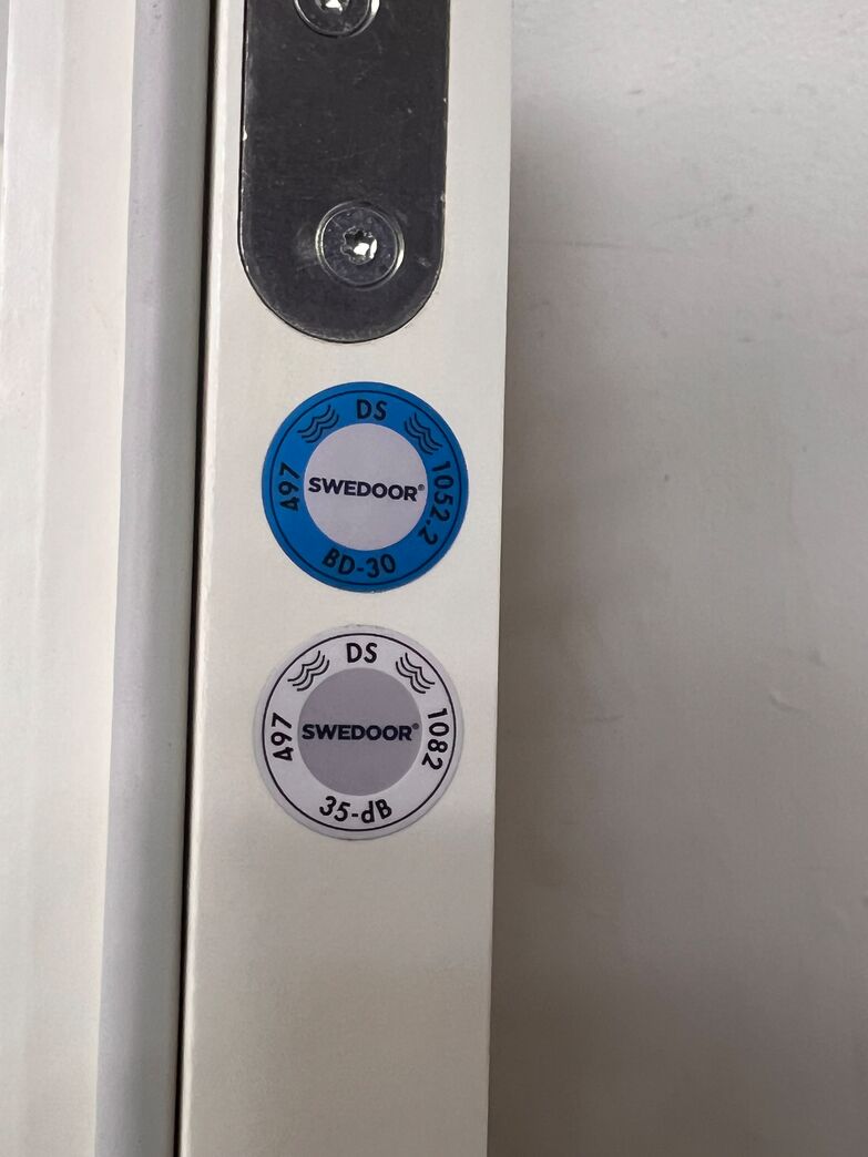 Brand/lyddør BD-30/35dB/m. karm M8