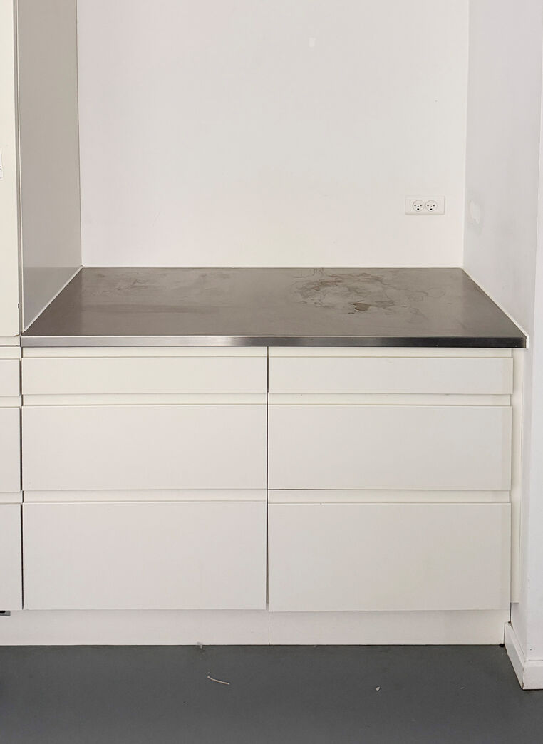 Stålbordplade 123x60 cm