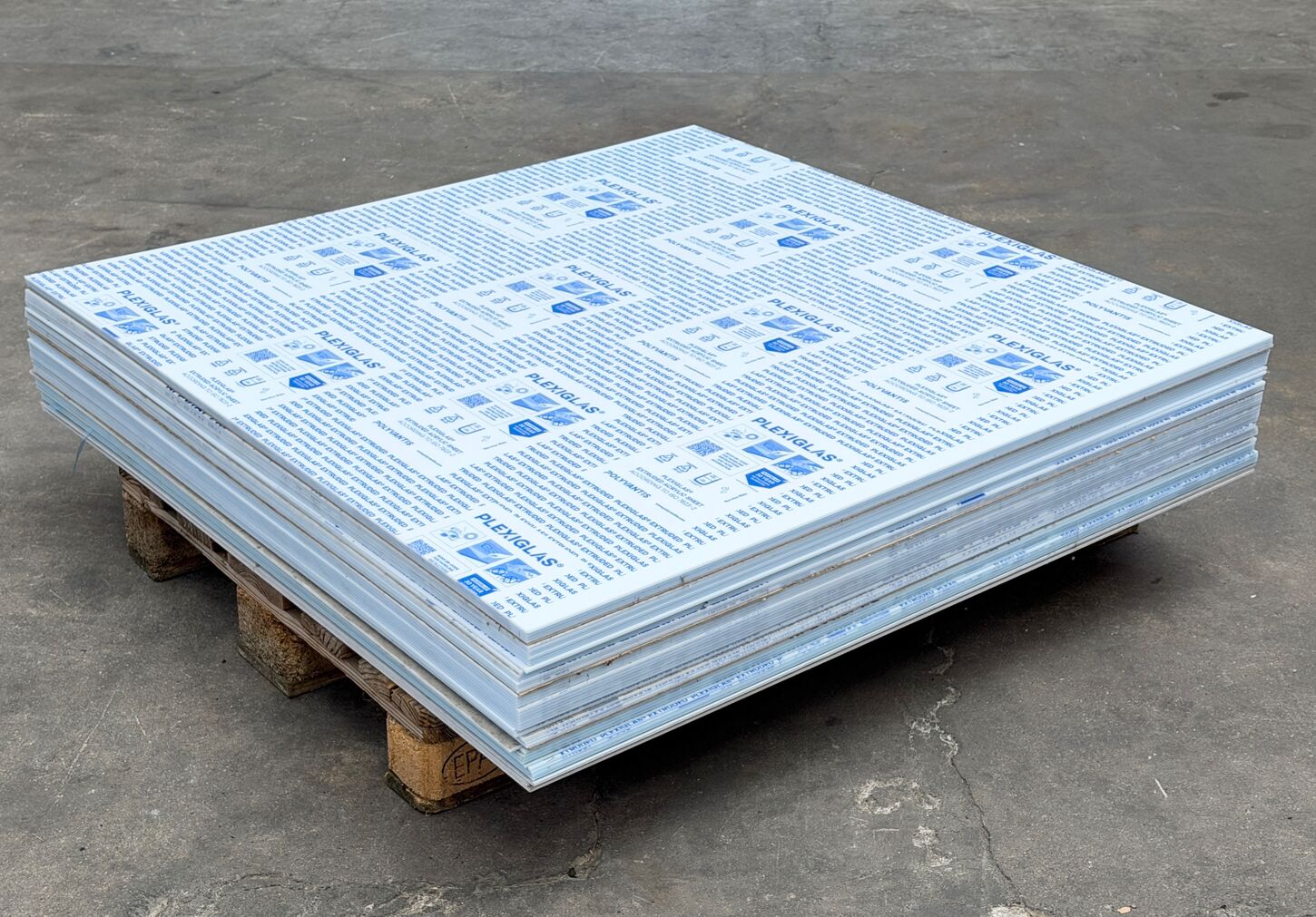 Plexiglas hvid 1195x1195x4 mm