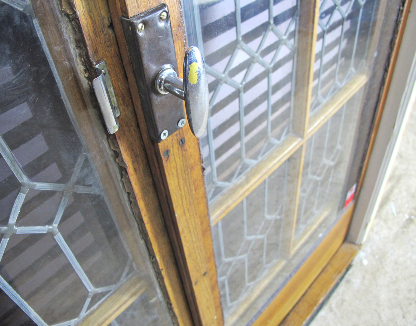 Dobbelt blyindfattet havedør