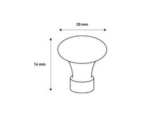 20 mm - Antik messingknap