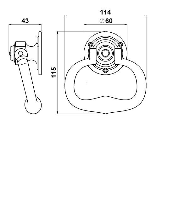 Dørhammer i messing