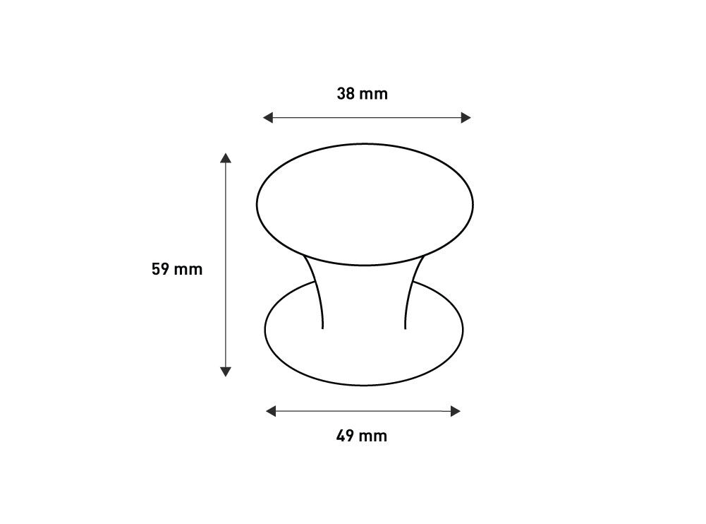 Messing knop lille Ø 40 mm