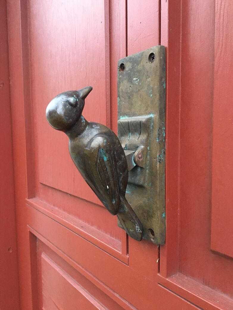 Dørhammer i messing - spætte