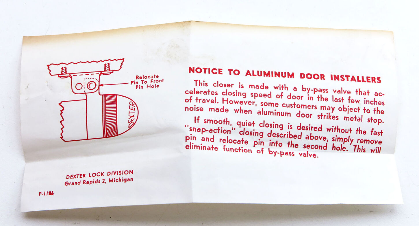 DEXTER DIALmatic no 88 - dørlukker