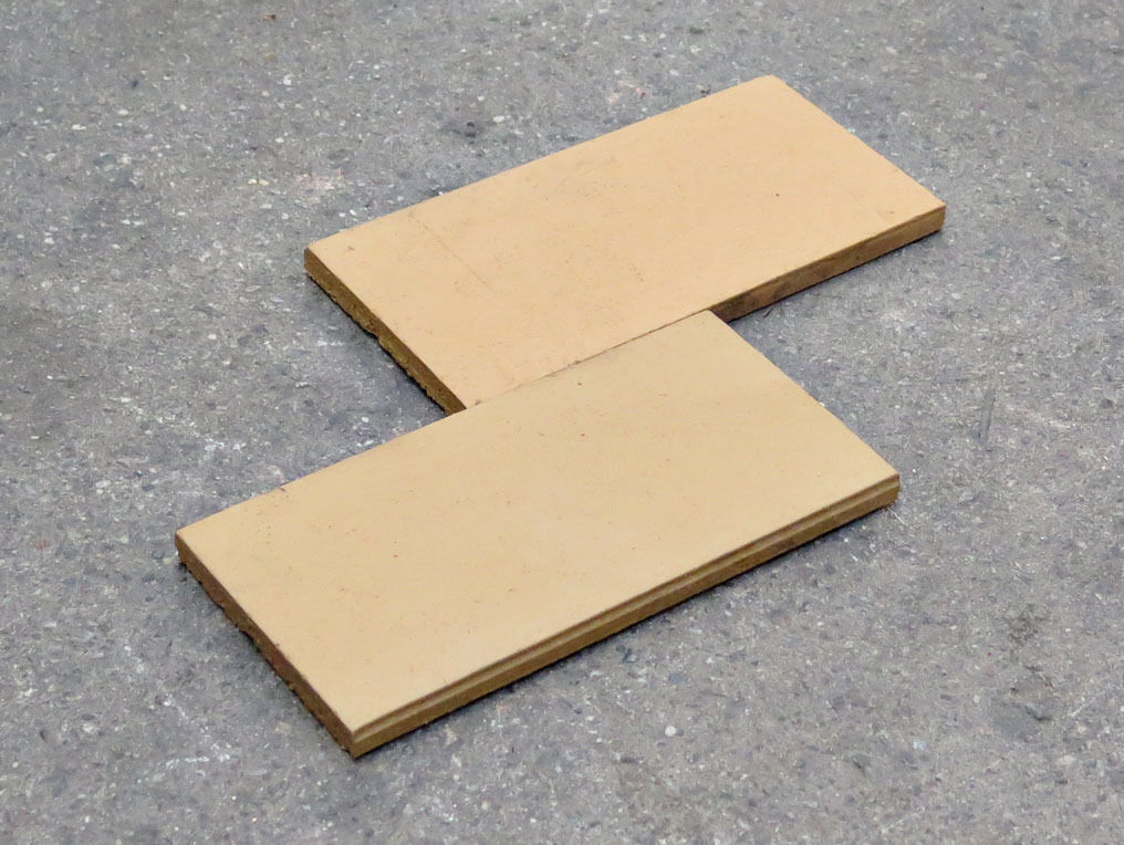 Aflang gul Hasle klinke, 9,5x19,5cm Aflang gul Hasle klinke, 9,5x19,5cm