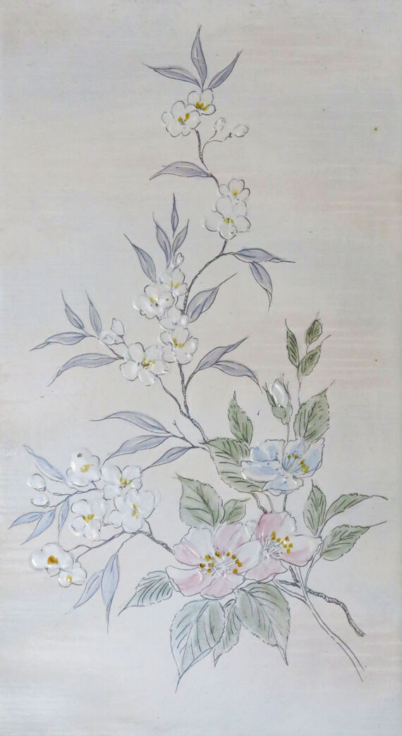 Klinke med motiv af vilde blomster