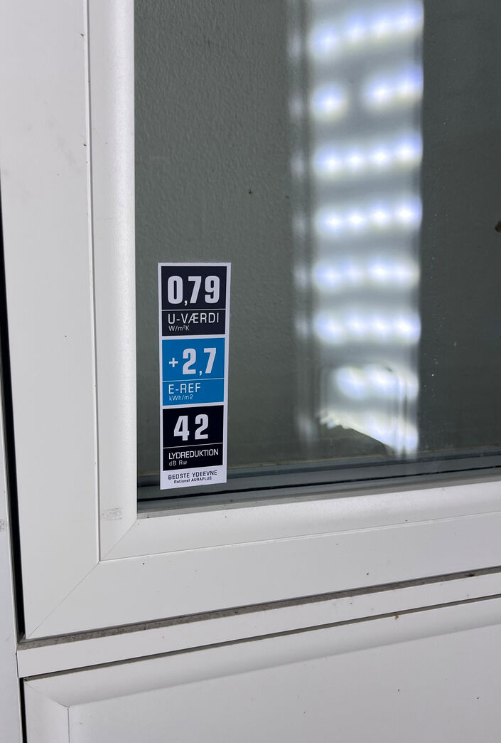 Vinduesparti fra Rationel med energiglas