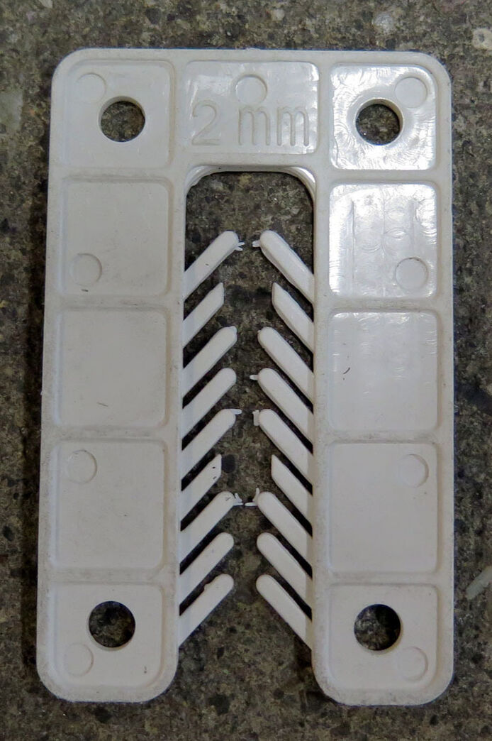 Afstandsbrikker 2 mm fra Harpun 1000 stk