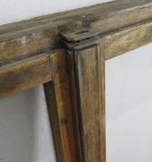 Stor Teak og glas skabsfront - 282 cm