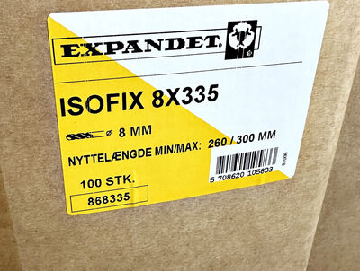 Expandet Isofix 8x335 100 stk