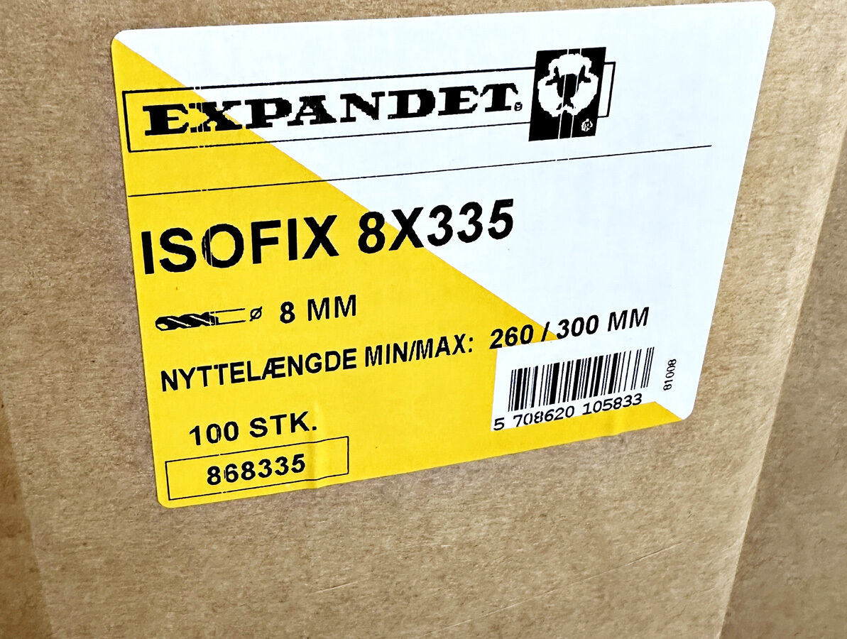 Expandet Isofix 8x335 100 stk