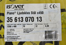 Isover skillevægs filt 1250x460x70 mm.