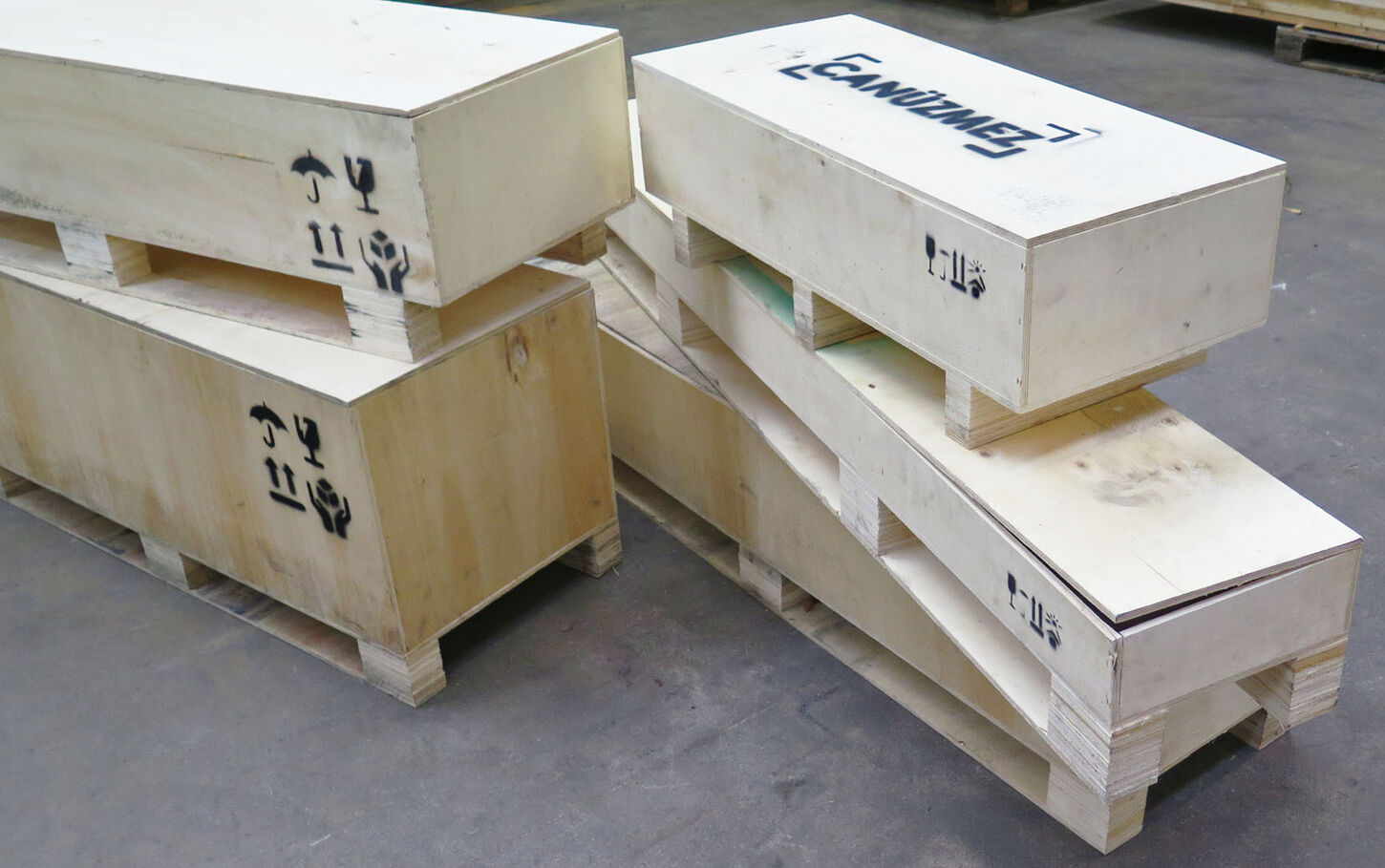 Opbevaringskasser i krydsfiner - 5 stk