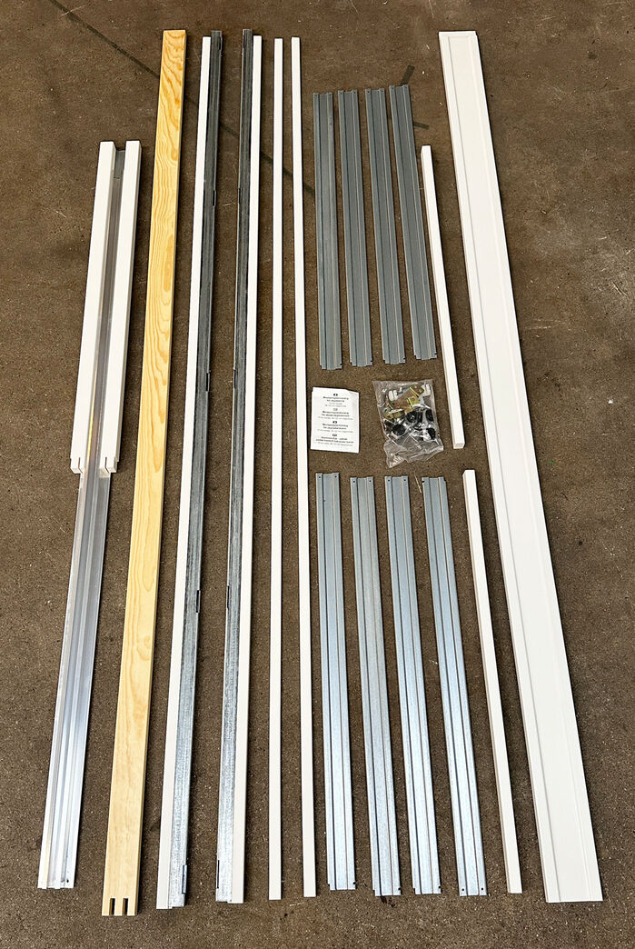 Skydevægselement karmmål 2090x2100 mm væg 122 mm