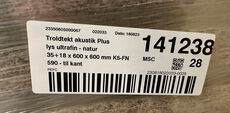 Troldtekt akustikplade Plus Lys Ultrafin Natur 3,5x60x60 cm