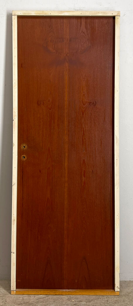 Teakfineret dør med karm