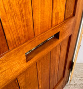 Yderdør i teaktræ med karm