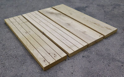 Egetræs terrassebrædder - 30x160x700mm