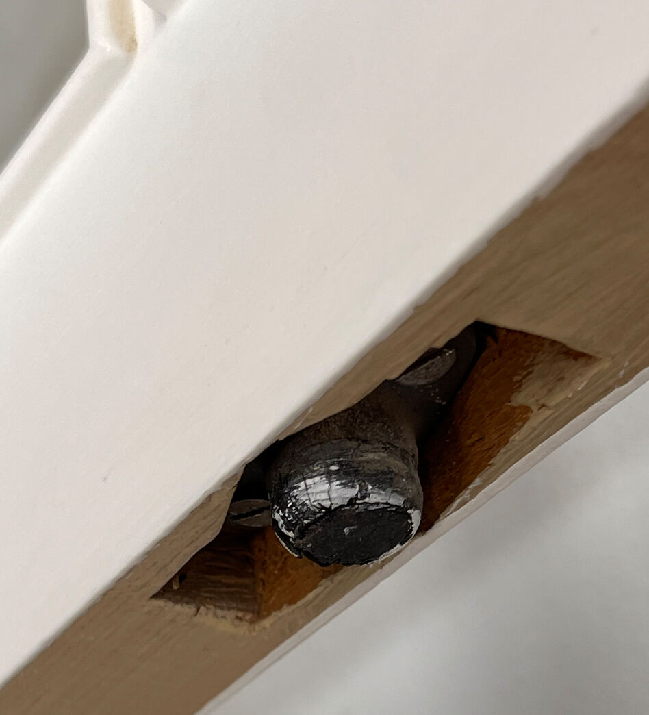 Fransk skydedør med skinne