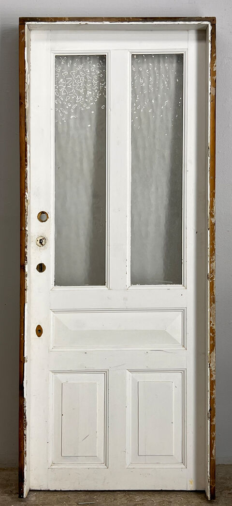 Fyldningsdør med glas og karm