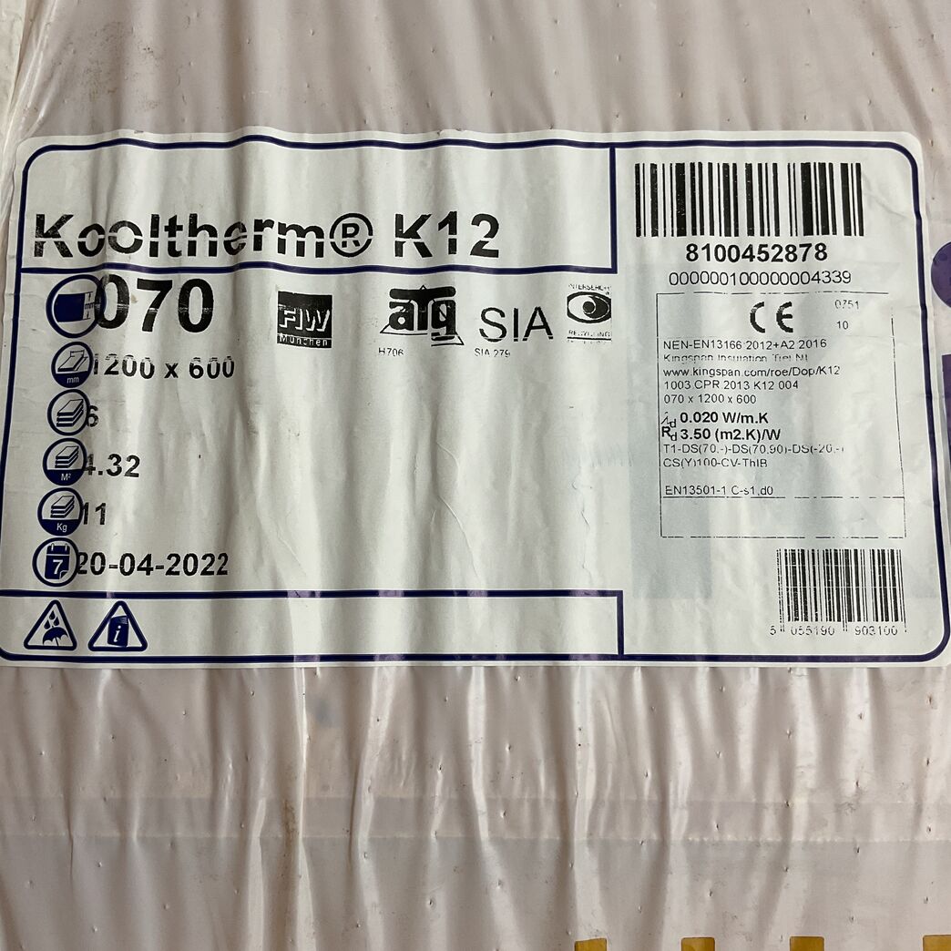 Kingspan kooltherm K12 70 mm
