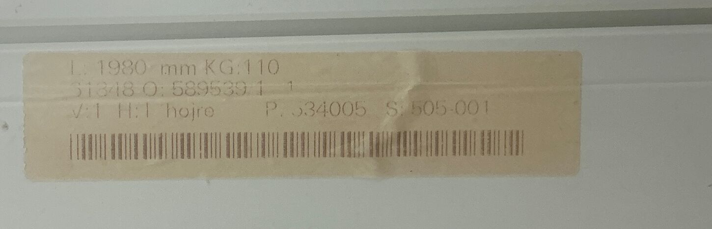 Dobbelt terrassedør i plast