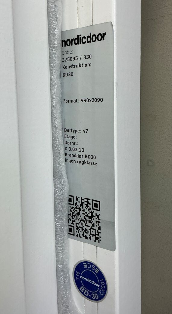 BD30 branddør M10 fra Nordicdoor