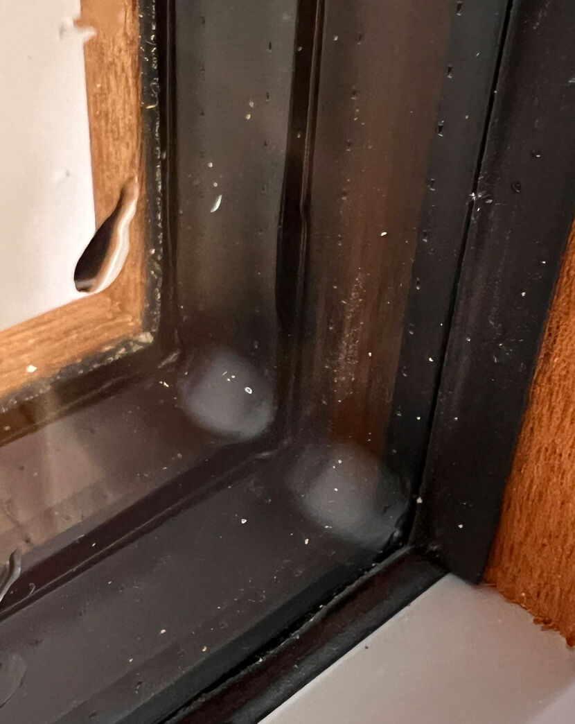 Dobbelt terrassedør i mahogni