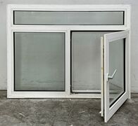 Plast 2-fags vindue med dreje kip og fast karm