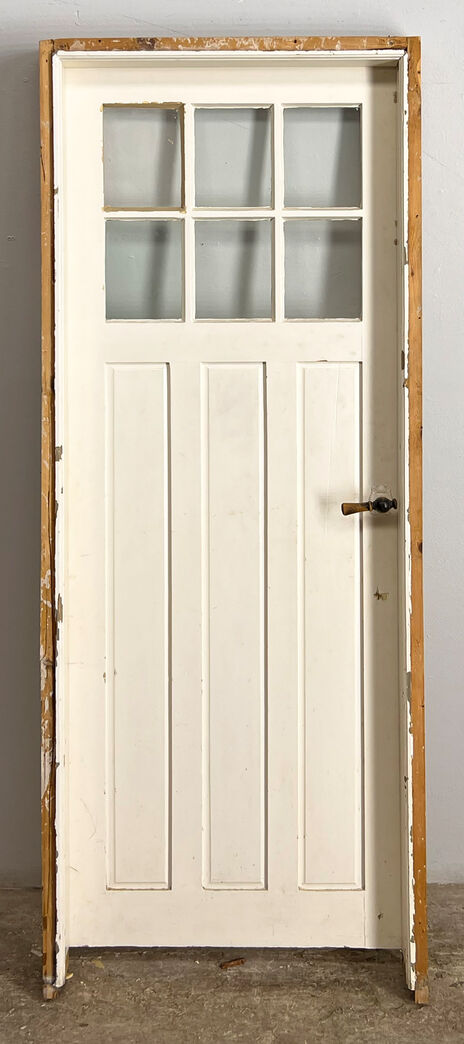 Fyldningsdør med glas og sprosser