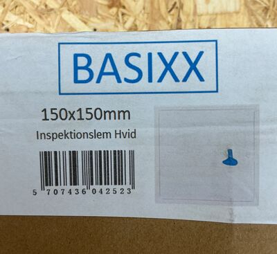 Inspektionslem hvid 15x15cm