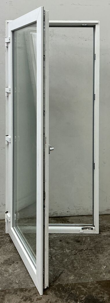 Terrassedør i plast med fuldt glasparti vh.