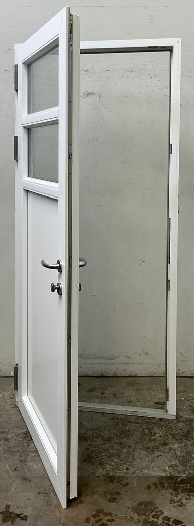 Facadedør i plast med 2 ruder vh