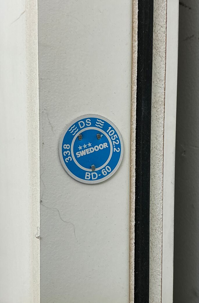 BD60 dobbelt branddør uden karm