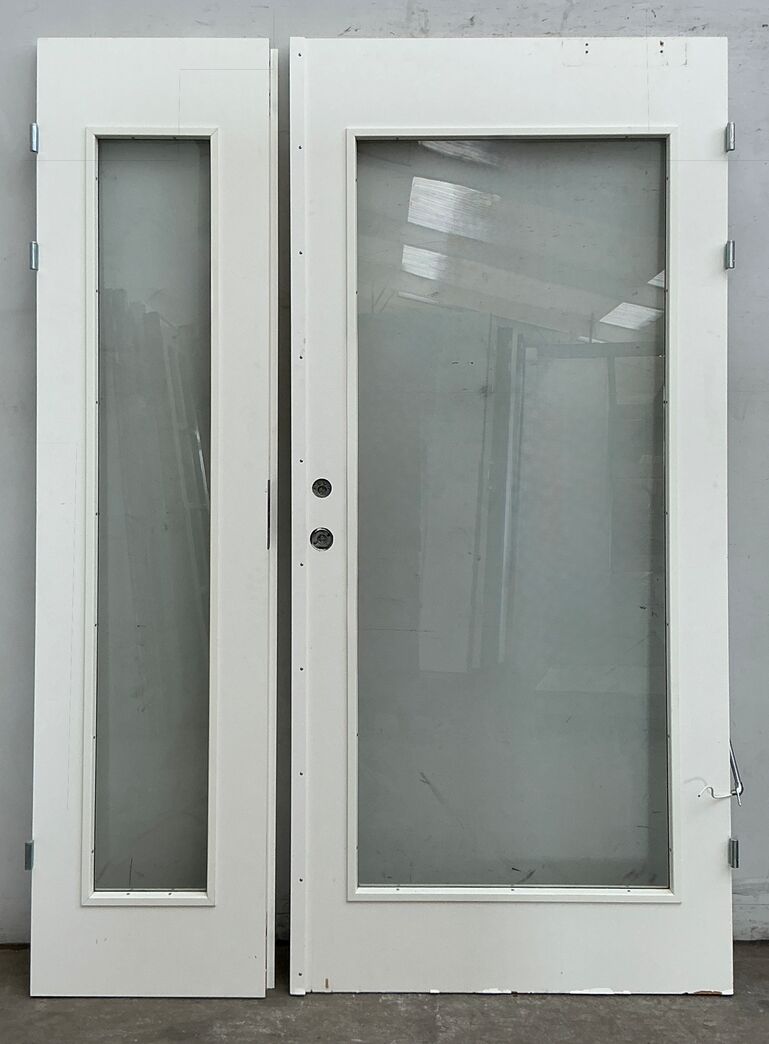 Dobbeltdør med glas uden karm