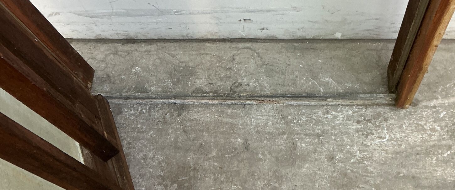 Yderdør med matteret glas