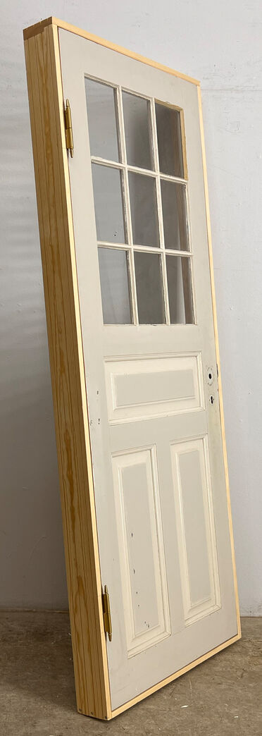 Fyldningsdør med glas og karm