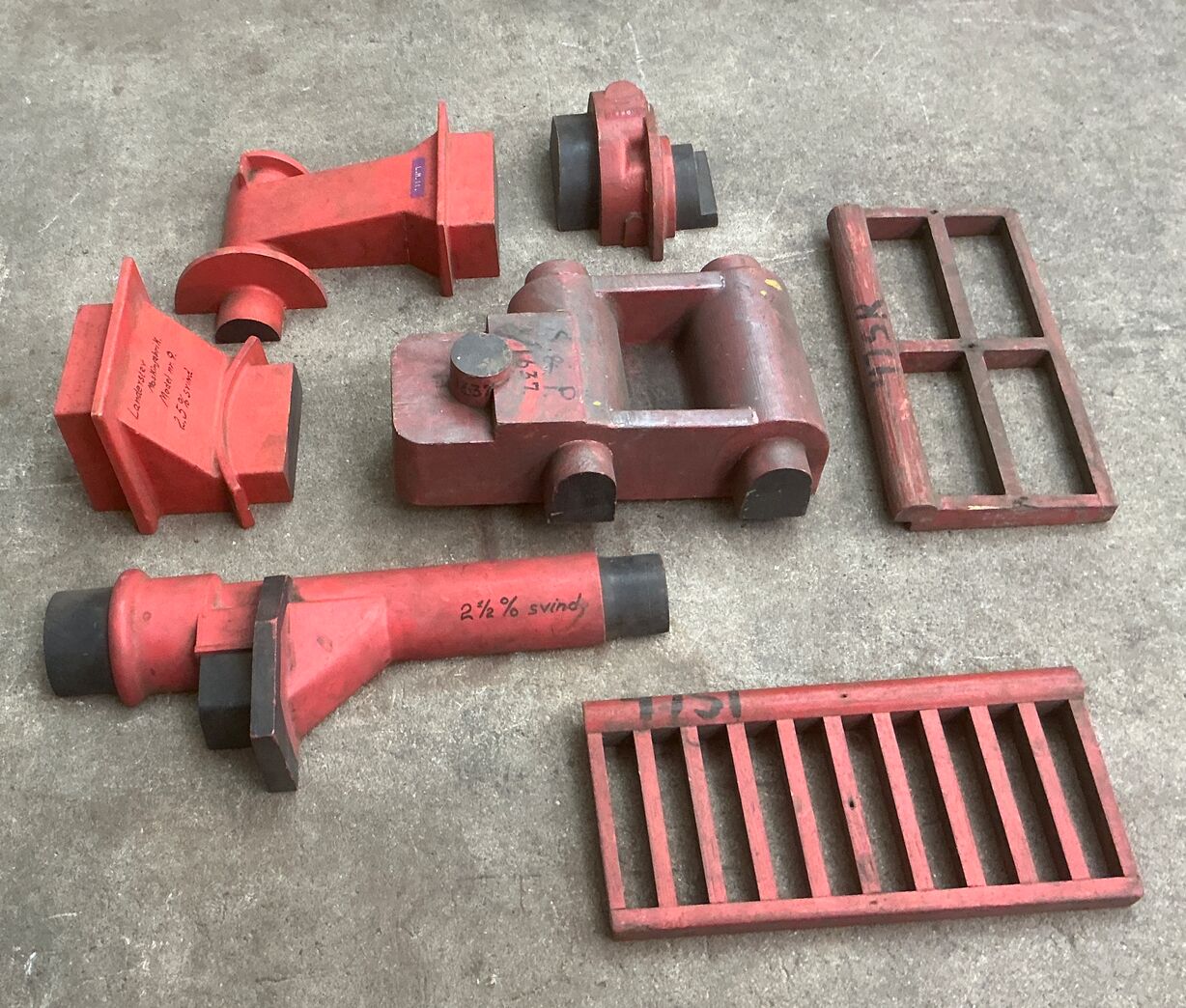 7 stk. støbeform fra Holbæk Jernstøberi