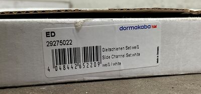 Dorma ED Glideskinnesæt - Hvid