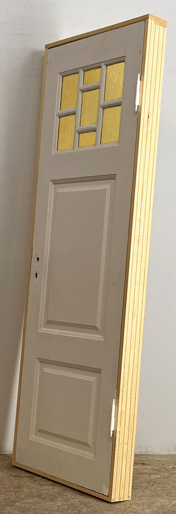 Fyldningsdør med glas og karm