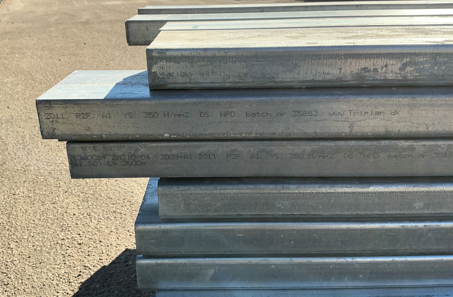 118 stk Forstærkningsstolper 120 x 3500 mm