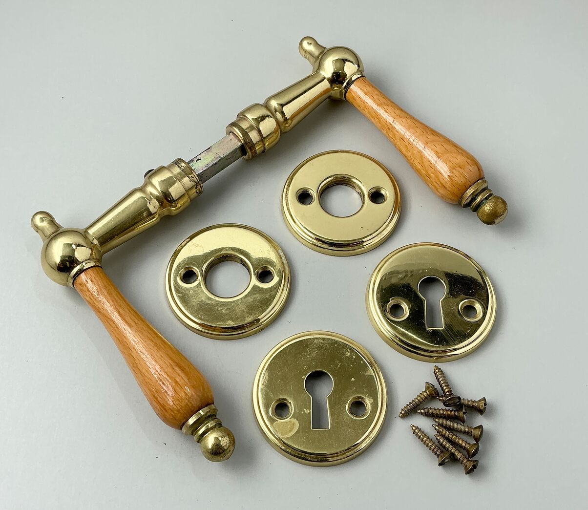 Messinggreb m. træ - natur