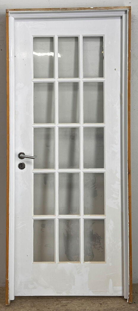 Fyldningsdør med glas og karm