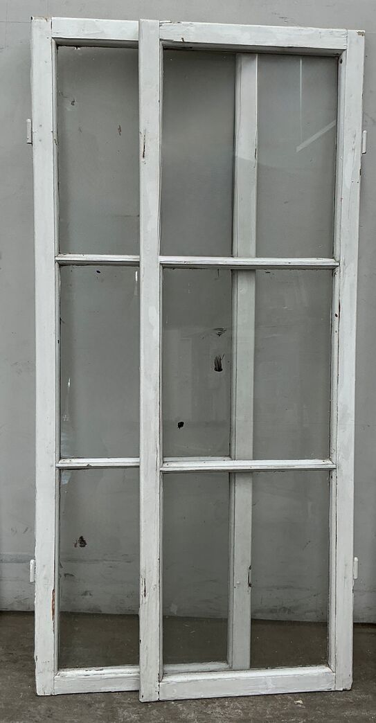 9 stk samlet - Forsatsvinduer med sprosser u/ramme