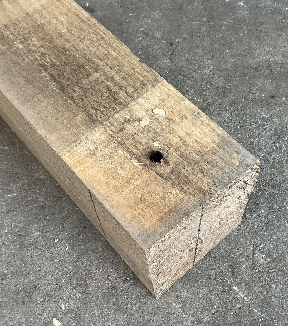 20x20 cm tømmer fra vindmølletransport 90 cm